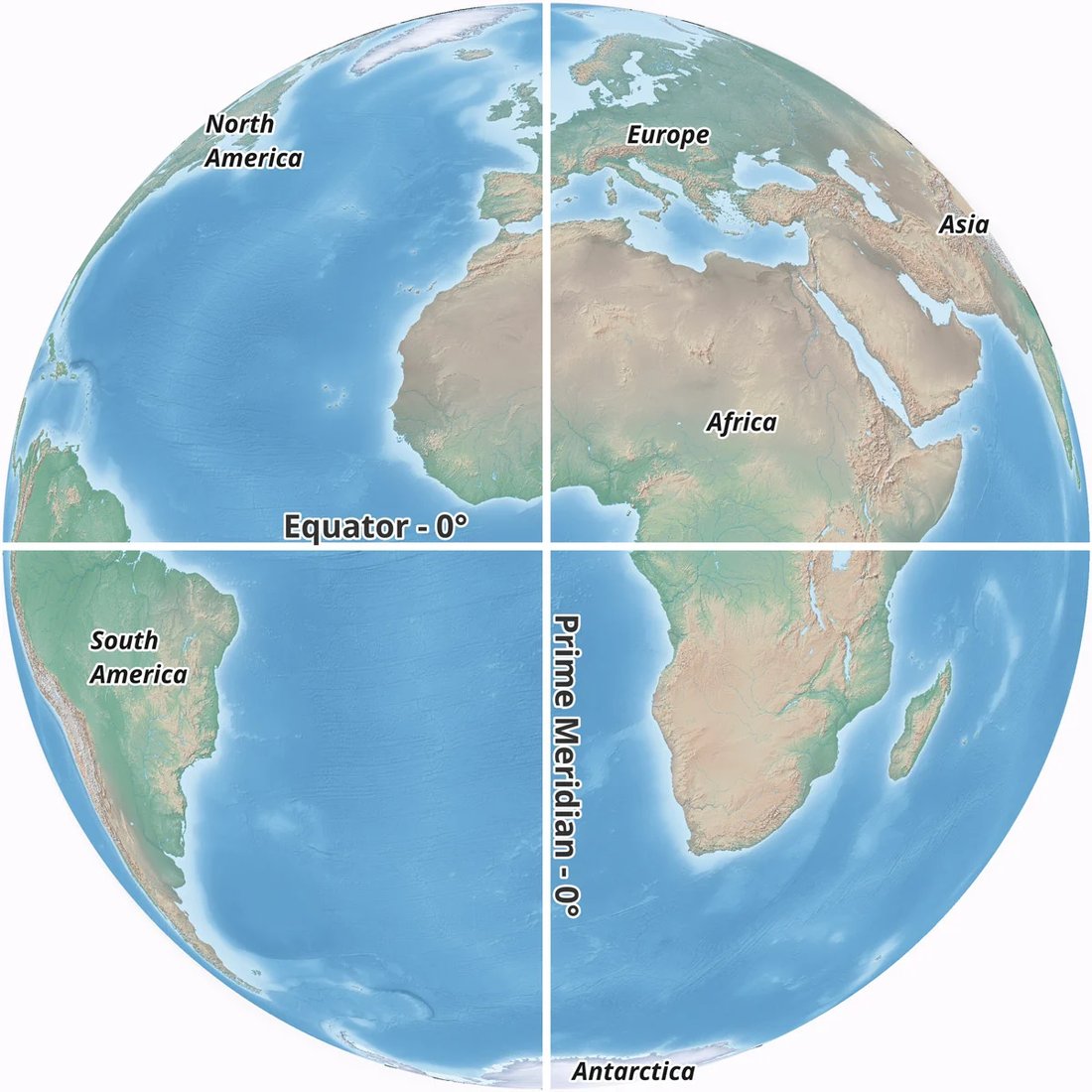 Africa–Europe Meridian Map
